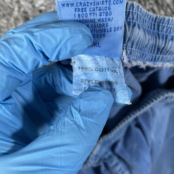 Crazy Shirts Hawaii Shorts Men's Size XXL Hawaii Blue Dyed Chino Drawstring - Picture 4 of 8